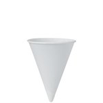 Solo Cup Cup Paper Cone 4 oz Treated Unprinted 25 / 200 cs