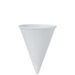 4.25oz Solo Cup Conical Water Paper Unprinted Boxed 5,000/ct