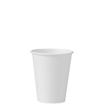 8oz Solo Cup Paper Hot Single Sided Poly White 20 / 50 cs