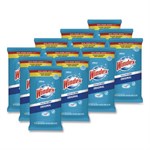 Glass and Surface Wet Wipe, Cloth, 7 x 8, Unscented, White, 38/Pack, 12 Packs/Carton