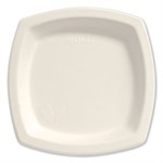 Bare Eco-Forward Sugarcane Dinnerware, ProPlanet Seal, Plate, 8.3" dia, Ivory, 125/Pack, 4 Packs/Carton