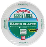 Label Paper Plate, Green, 9", 1/CS/1000 10/100