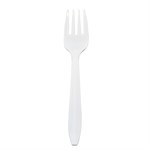 Prime Source Polypropylene White Retail Fork Bagged Pack, Medium Weight, 1/CS/1000 5/200
