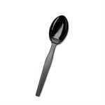 SmartStock Heavy Weight Soup Spoon, Black, 6.1" 24/40
