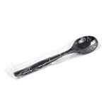 Wrapped Serving Spoon P/P, Black, 9" 144/CS
