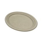 Empress Earth Heavy Weight Platter 12.5"" x 10"" Natural White Bagasse 4 / 125 cs