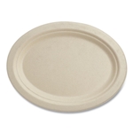 9.9x12 Fiber Plates, Oval, Natural, 500/ct